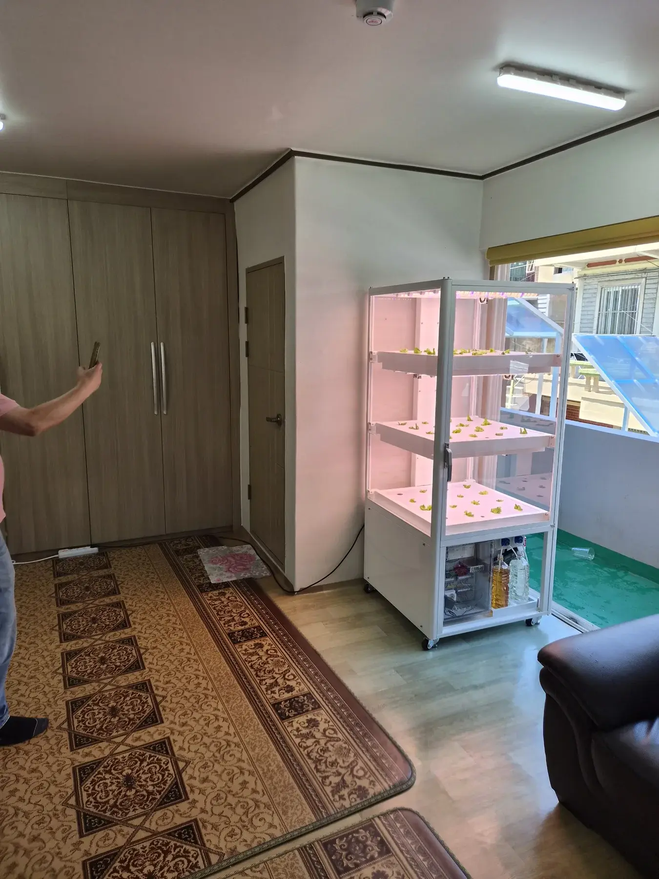 교육기관에 설치된 Farmin 스마트팜